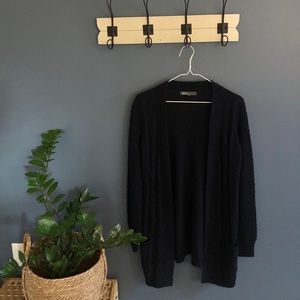 Women’s navy open cardigan sweater - size small
